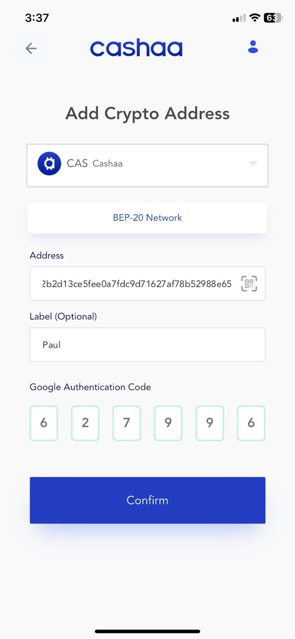 Screenshot for step 4: How To Add a Recipient To Send Cryptocurrency