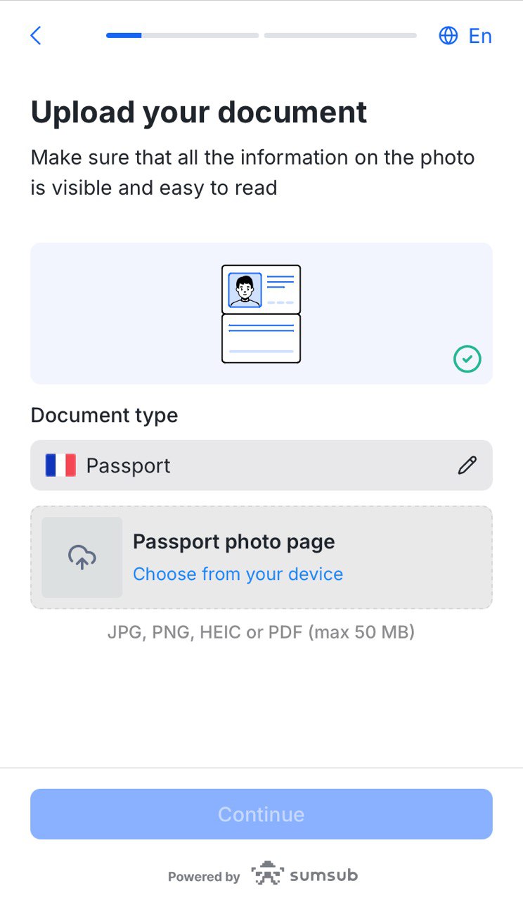 Screenshot for step 8: How to Complete your KYC Verification on Cashaa